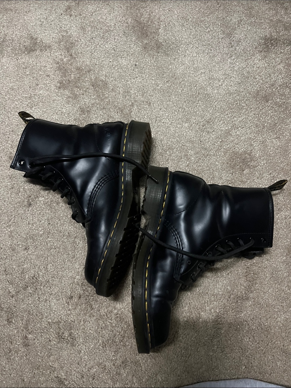 Dr. Martens Black Leather 8-Eye Lace-Up Boots